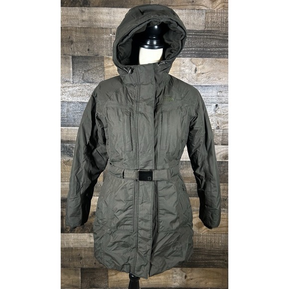 The North Face Jackets & Blazers - The North Face HyVent‎ Olive Green Belted Down Insulated Puffer Jacket Women's S